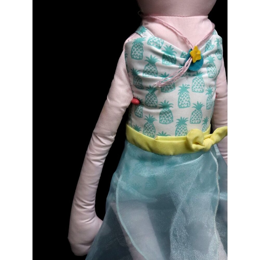 Pottery Barn Kids Swim Cat 28" Designer Doll 2015 Plush Sunglasses Pineapple - Picture 3 of 12